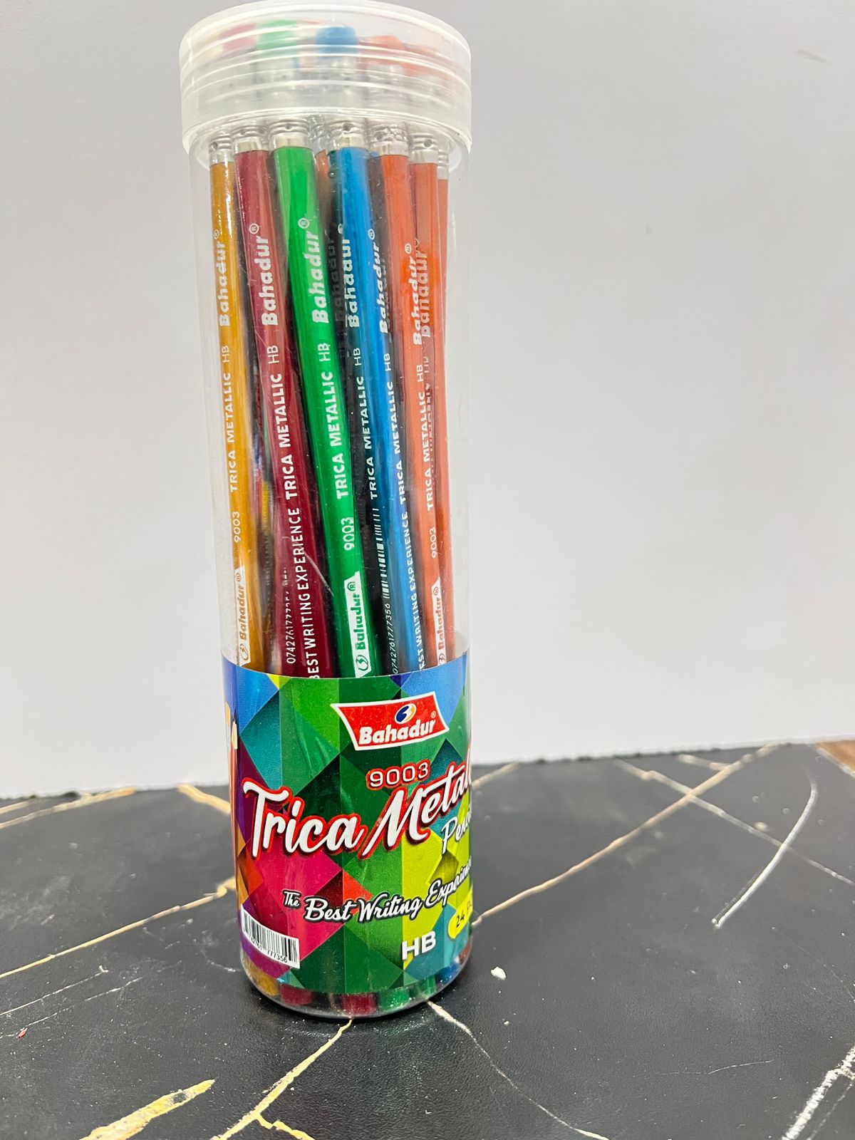 BAHADUR TRICA METALLIC PENCIL 24PCS JAR